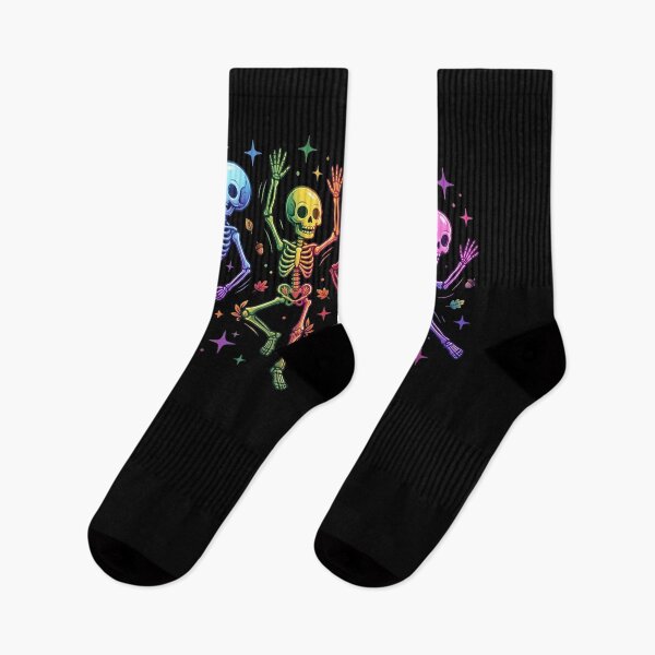 Item preview, Colorful Dancing Skeletons Halloween Party Retro Skeleton Dance designed and sold by ArcaneArtistry.