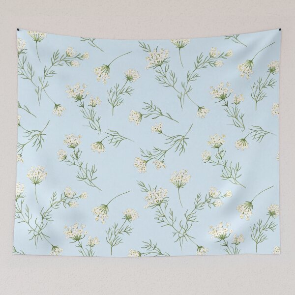 Item preview, Minimalist Cream Wildflower Sprigs Repeating Pattern designed and sold by Studio BC.
