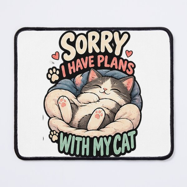 Item preview, Sorry I Have Plans With My Cat | Funny Introvert Cat Shirt designed and sold by Sara-Ai.