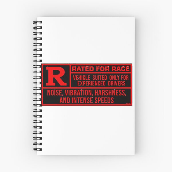 Item preview, Rated R for Race Bold Graphic Design in Black and Red designed and sold by vrtika.