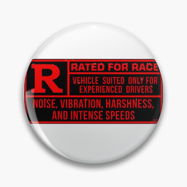 Item preview, Rated R for Race Bold Graphic Design in Black and Red designed and sold by vrtika.