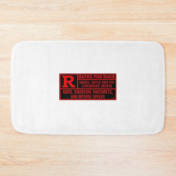 Item preview, Rated R for Race Bold Graphic Design in Black and Red designed and sold by vrtika.