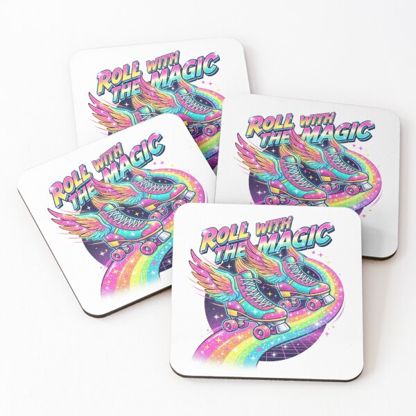 Item preview, Roll With The Magic Retro Rainbow Roller Skate designed and sold by Sanan Israyilli.