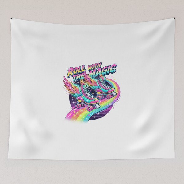 Item preview, Roll With The Magic Retro Rainbow Roller Skate designed and sold by Sanan Israyilli.