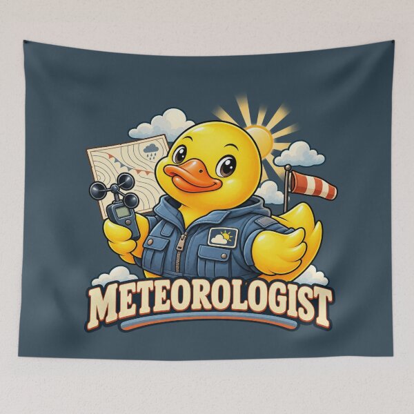 Item preview, Meteorologist Rubber Duck Weather Character designed and sold by BROHLine Studio.
