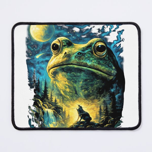 Item preview, Cosmic Frog and Howling Wolf Fantasy Night Sky designed and sold by HUTEND.