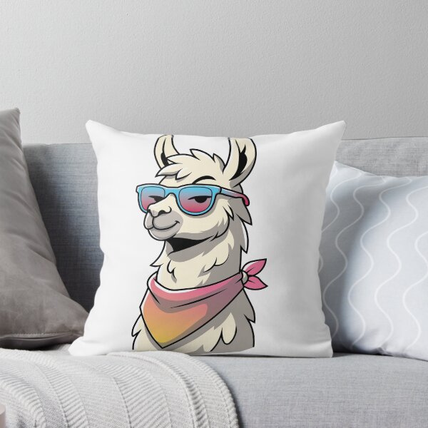 Item preview, Cool Llama In Sunglasses Bandana Cartoon Art designed and sold by Rupesh-Art26.