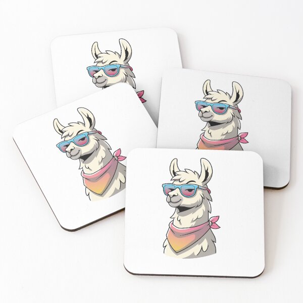 Item preview, Cool Llama In Sunglasses Bandana Cartoon Art designed and sold by Rupesh-Art26.