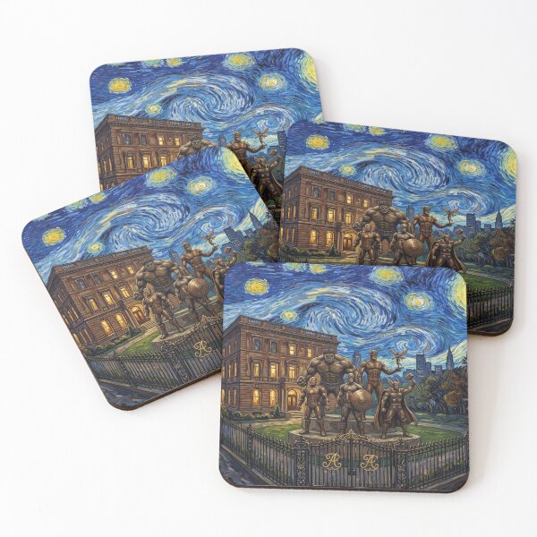 Item preview, Avengers Mansion Starry Night Comic Book Landscape designed and sold by Bad-Decisions-Designs.