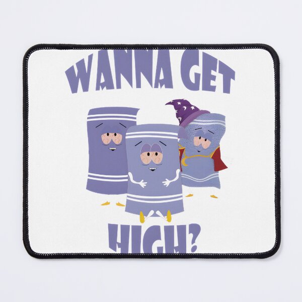 Item preview, Towelie Inspired Funny Cartoon Design Featuring Wanna Get High Quote designed and sold by Sajjadksh.