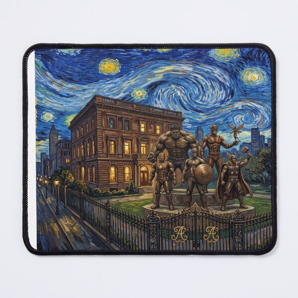 Item preview, Avengers Mansion Starry Night Comic Book Landscape designed and sold by Bad-Decisions-Designs.