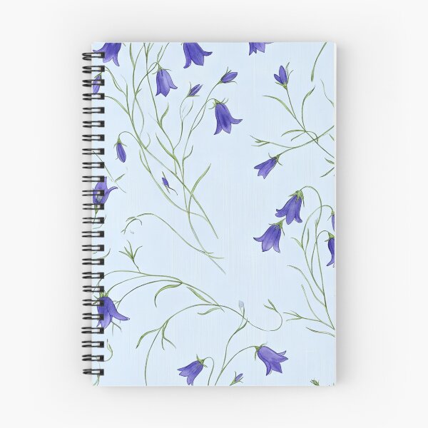 Item preview, Whimsical Bluebell Droplets & Tendril Wildflower Pattern designed and sold by Studio BC.