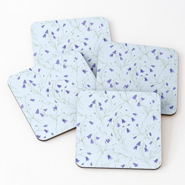 Item preview, Whimsical Bluebell Droplets & Tendril Wildflower Pattern designed and sold by Studio BC.