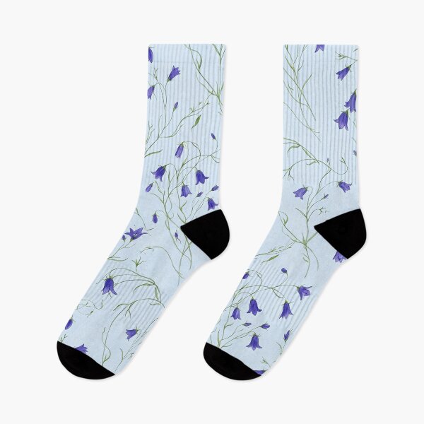 Item preview, Whimsical Bluebell Droplets & Tendril Wildflower Pattern designed and sold by Studio BC.