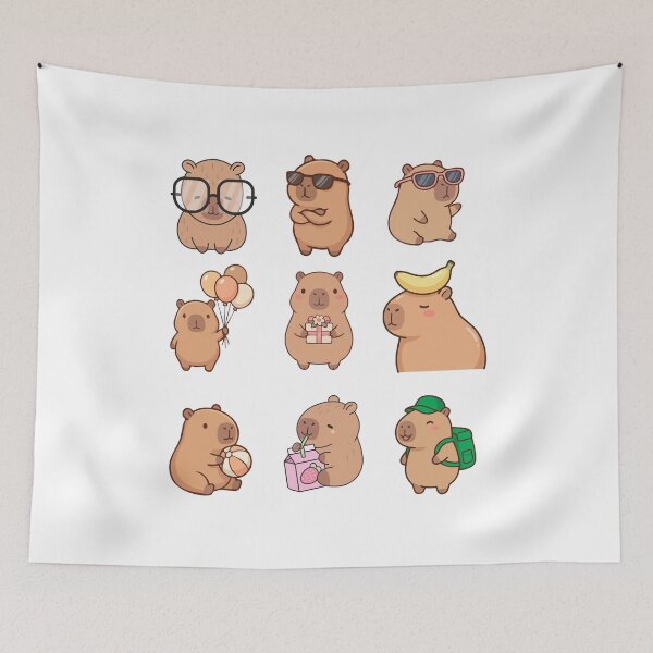 Item preview, Chibi Kawaii Capybara Cute Illustration designed and sold by Amazing Design Store.