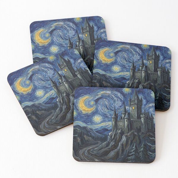Item preview, Castle Dracula Starry Night Horror Landscape designed and sold by Bad-Decisions-Designs.