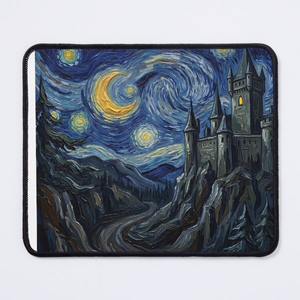 Item preview, Castle Dracula Starry Night Horror Landscape designed and sold by Bad-Decisions-Designs.