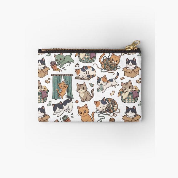 Item preview, Mischievous Cat Chaos Yarn Box Playful Cute All Over Print Pattern designed and sold by mood-draftsman.