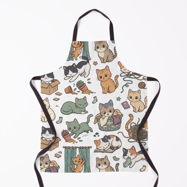 Item preview, Mischievous Cat Chaos Yarn Box Playful Cute All Over Print Pattern designed and sold by mood-draftsman.