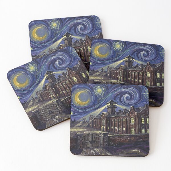 Item preview, Cold Mountain Penitentiary Starry Night Cinematic Landscape designed and sold by Bad-Decisions-Designs.