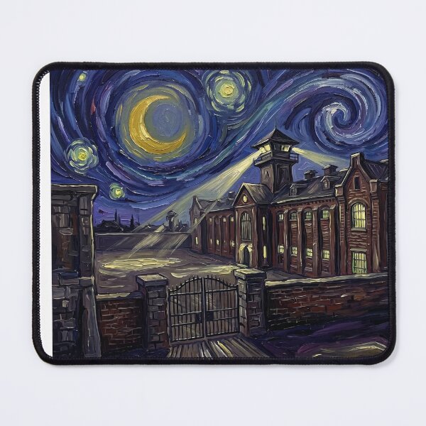 Item preview, Cold Mountain Penitentiary Starry Night Cinematic Landscape designed and sold by Bad-Decisions-Designs.