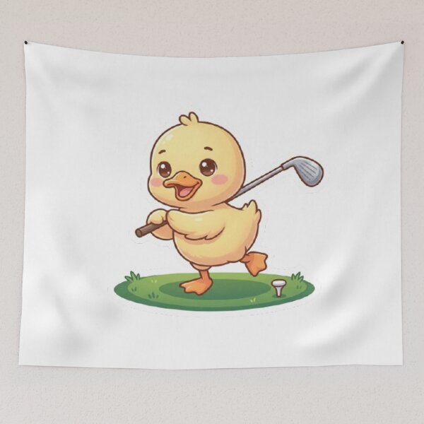 Item preview, Cute Duck Playing Golf  designed and sold by sanawnaw154.