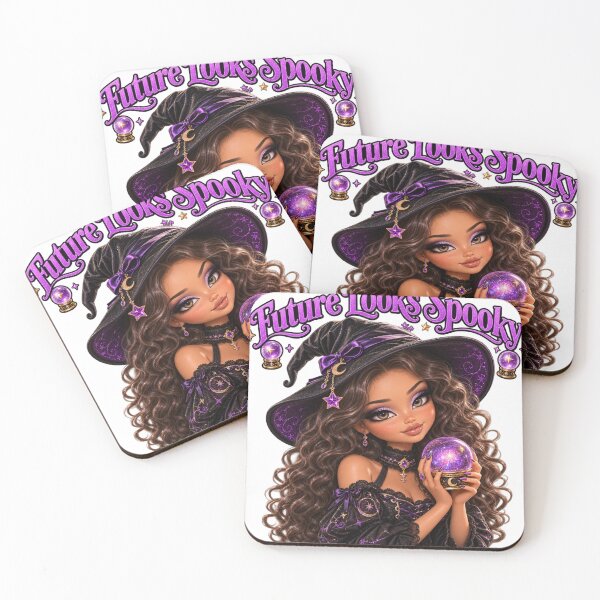 Item preview, Future Looks Spooky - Crystal Ball Witch Halloween Mascot designed and sold by marafashion.