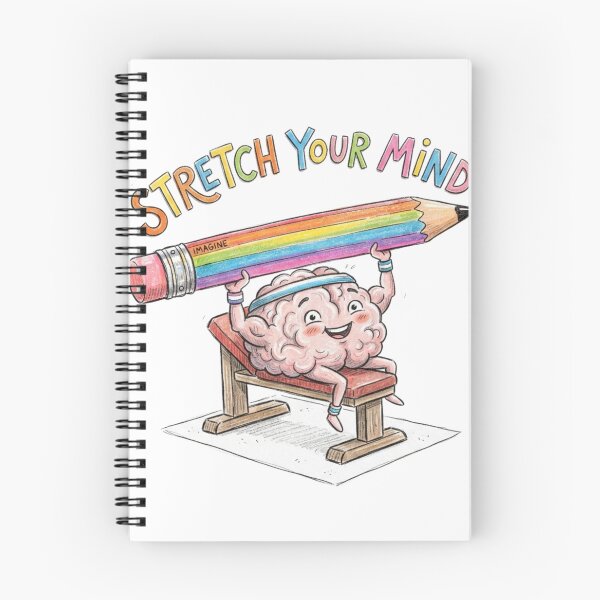 Item preview, Stretch Your Mind Brain Lifting Rainbow Pencil Art designed and sold by Sanan Israyilli.