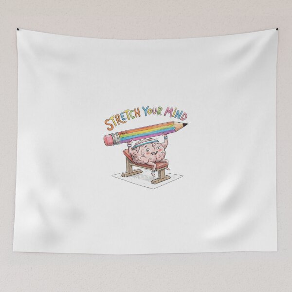 Item preview, Stretch Your Mind Brain Lifting Rainbow Pencil Art designed and sold by Sanan Israyilli.