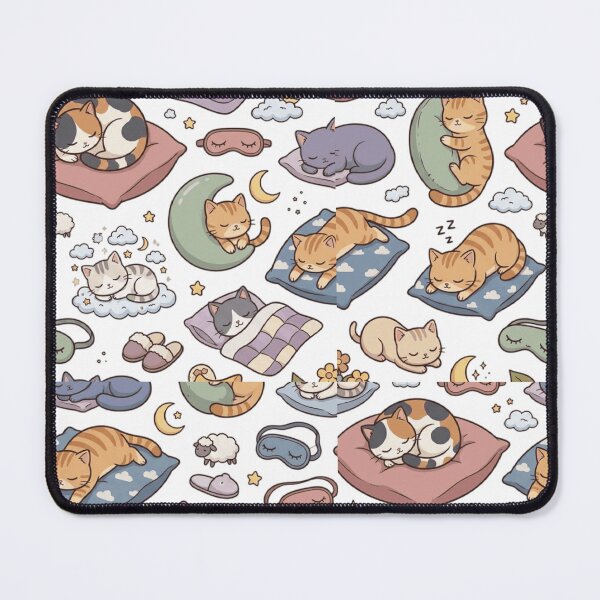 Item preview, Sleepy Cat Napping Cozy Dreams Cute All Over Print Pattern designed and sold by mood-draftsman.