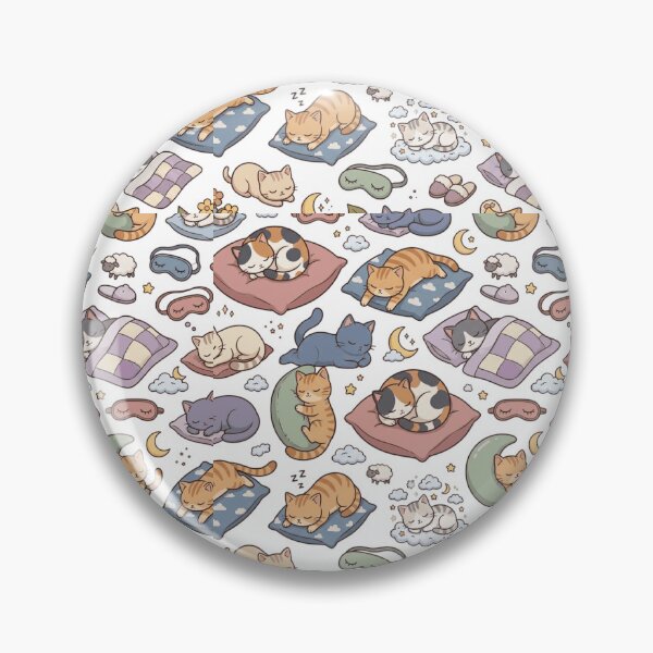 Item preview, Sleepy Cat Napping Cozy Dreams Cute All Over Print Pattern    designed and sold by mood-draftsman.