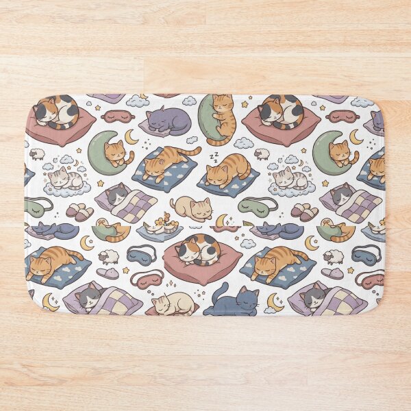 Item preview, Sleepy Cat Napping Cozy Dreams Cute All Over Print Pattern    designed and sold by mood-draftsman.