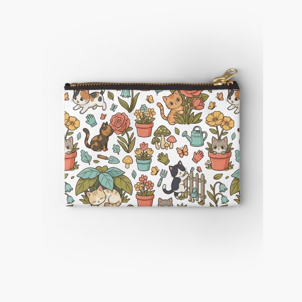 Item preview, Garden Cat Botanical Floral Roses Cute All Over Print Pattern    designed and sold by mood-draftsman.