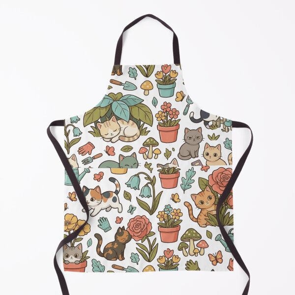 Item preview, Garden Cat Botanical Floral Roses Cute All Over Print Pattern    designed and sold by mood-draftsman.