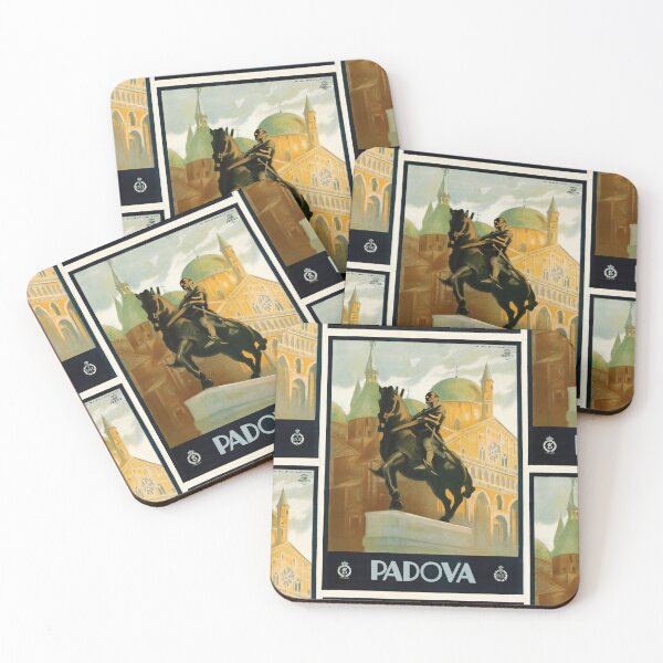 Item preview, Vintage Padova Travel Poster | Equestrian Statue Art | Italian Renaissance Masterpiece | Historic Basilica & Culture designed and sold by artofuniverse.