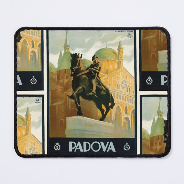 Item preview, Vintage Padova Travel Poster | Equestrian Statue Art | Italian Renaissance Masterpiece | Historic Basilica & Culture designed and sold by artofuniverse.