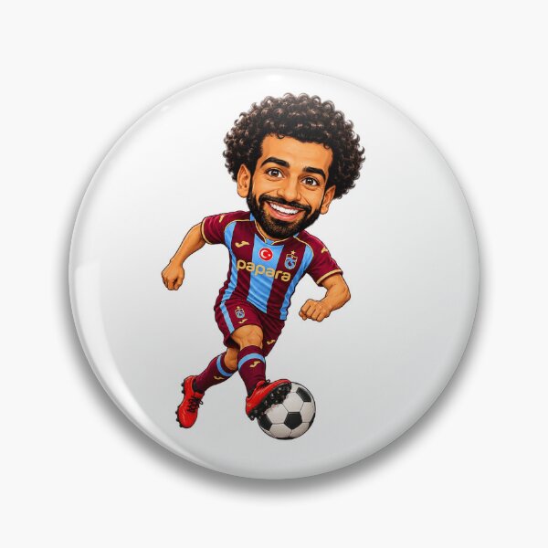 Item preview, MO SALAH — THE PHARAOH OF TRABZON Premium Football Caricature designed and sold by FlatInkStudio.