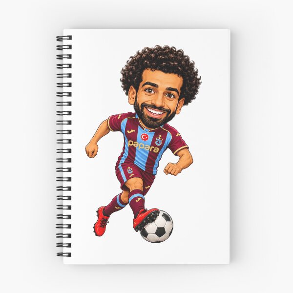 Item preview, MO SALAH — THE PHARAOH OF TRABZON Premium Football Caricature designed and sold by FlatInkStudio.