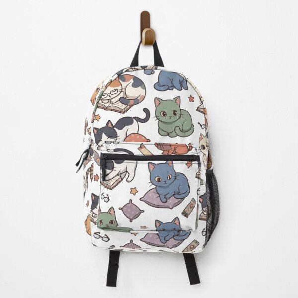 Item preview, Bookish Cat Reading Library Glasses Cute All Over Print Pattern    designed and sold by mood-draftsman.