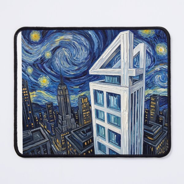 Item preview, Four Freedoms Plaza Starry Night Comic Book Landscape designed and sold by Bad-Decisions-Designs.