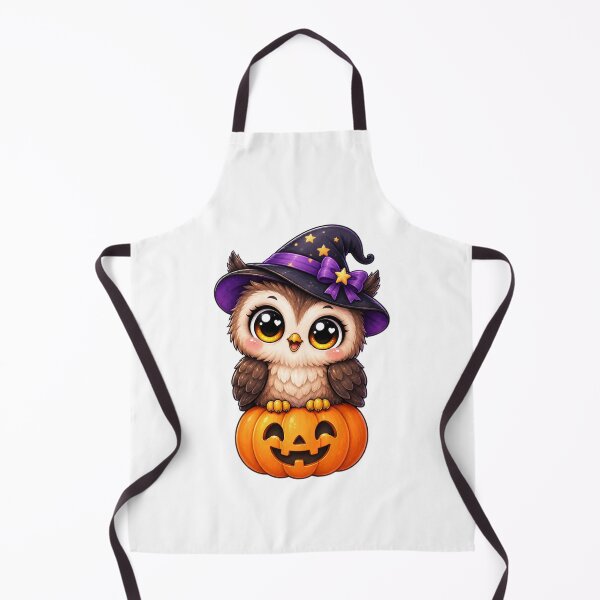 Item preview, Cute Kawaii Owl Halloween – Chibi Witch Owl Sitting on Jack O Lantern designed and sold by Pixanova.