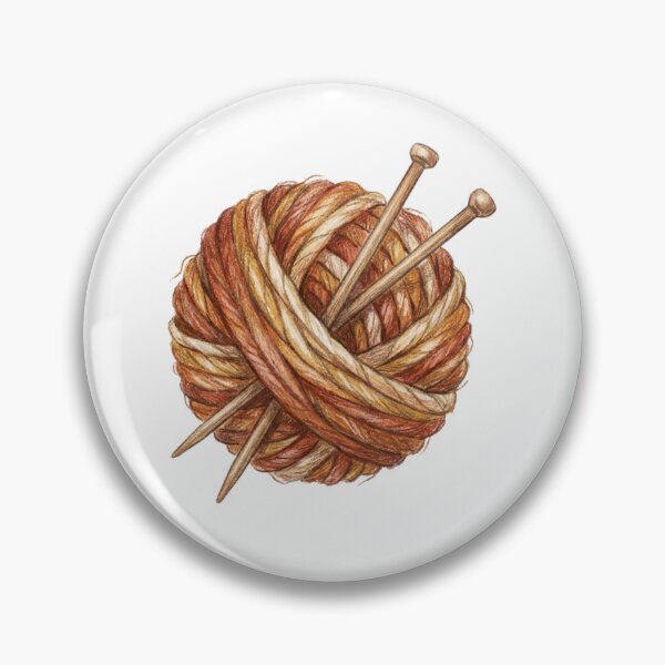 Item preview, Autumn Yarn Ball Vintage Knitting Art designed and sold by Sanan Israyilli.