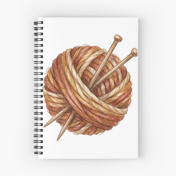 Item preview, Autumn Yarn Ball Vintage Knitting Art designed and sold by Sanan Israyilli.