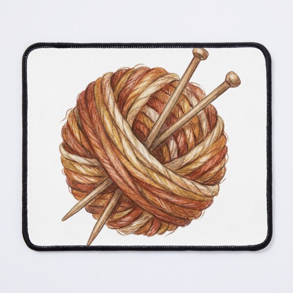 Item preview, Autumn Yarn Ball Vintage Knitting Art designed and sold by Sanan Israyilli.