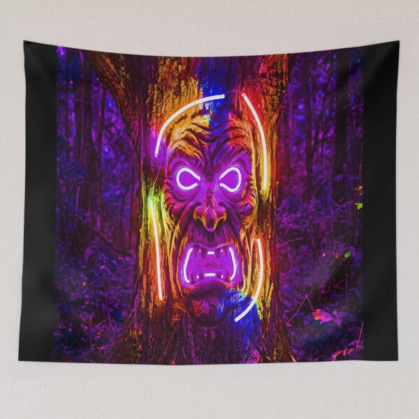 Item preview, NEON MASKED TREE designed and sold by NOIMION DIGITAL ART.