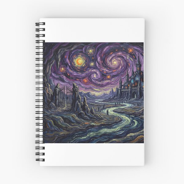 Item preview, Hades Underworld Starry Night Fantasy Landscape designed and sold by Bad-Decisions-Designs.