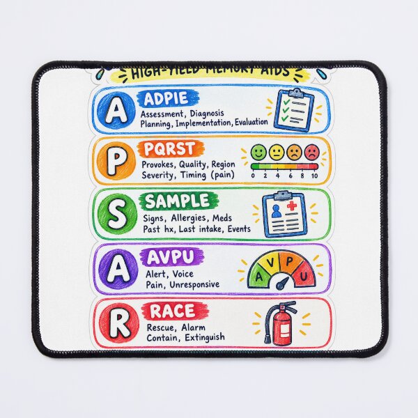 Item preview, Nursing Mnemonics Drawn Study Aid Nursing Student Sticker designed and sold by isokinetic.