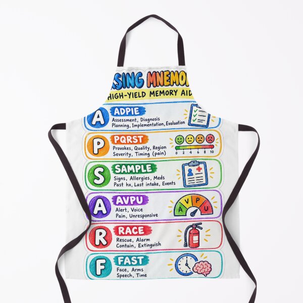 Item preview, Nursing Mnemonics Drawn Study Aid Nursing Student Sticker designed and sold by isokinetic.