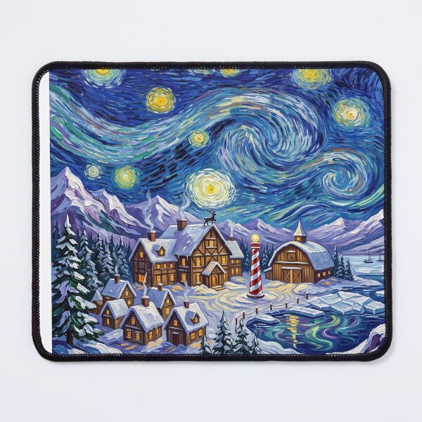 Item preview, North Pole Starry Night Holiday Landscape designed and sold by Bad-Decisions-Designs.