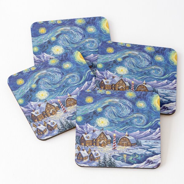 Item preview, North Pole Starry Night Holiday Landscape designed and sold by Bad-Decisions-Designs.